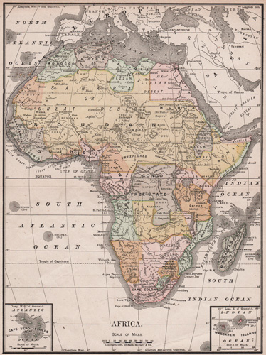 Africa map 1844